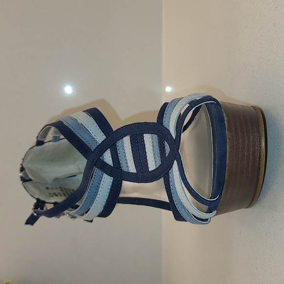 Blue platform Heel sandals size EUR 38 or US 7.5 - Picture 11 of 14